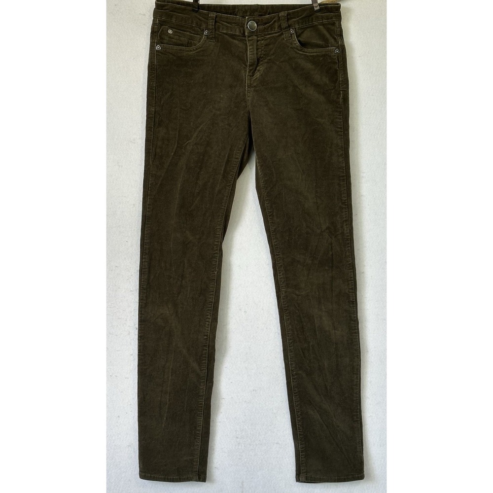KUT FROM KLOTH Corduroy Pants Green Women's Sz 8 / 31 X 31
